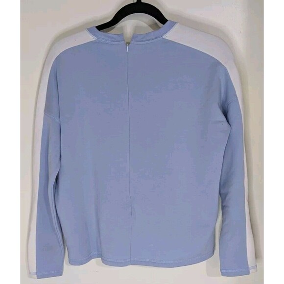 Madewell MWL Superbrushed Easygoing Sweatshirt Top Light Blue XXS Zipper Soft - Picture 2 of 15